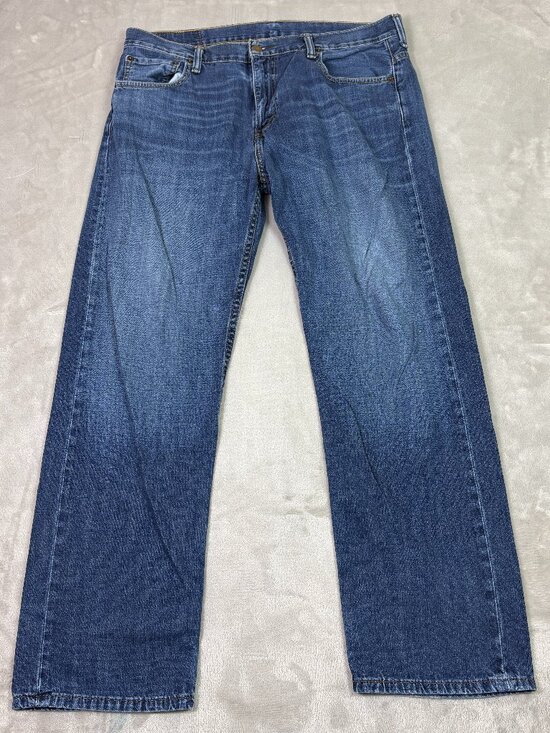 Levi's Other - Levi's 569 Loose Straight Mens Fits 36x31 (Tag 34x32) Dark Wash Blue Jeans Baggy